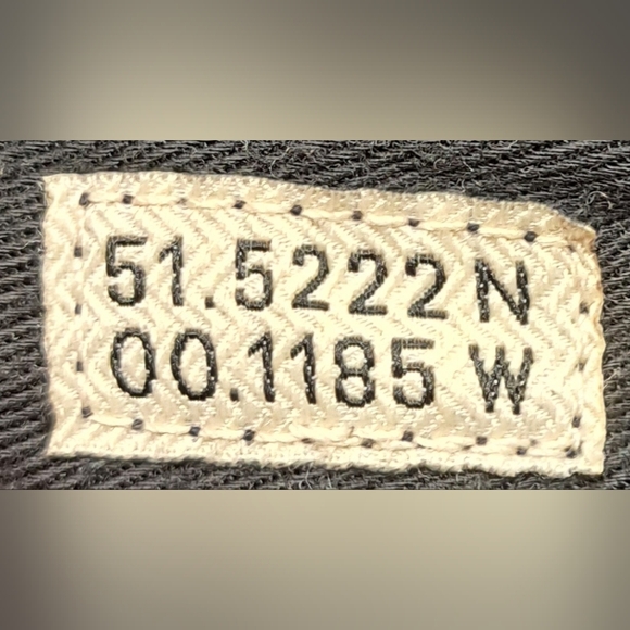 Oliver Spencer Men's Jeans Dark Blue Speckled Button Fly Size 34 Actual 35x32.5 - Picture 11 of 13